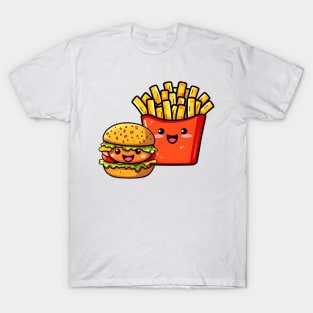 Cute Hamburger and Fries Combo T-Shirt